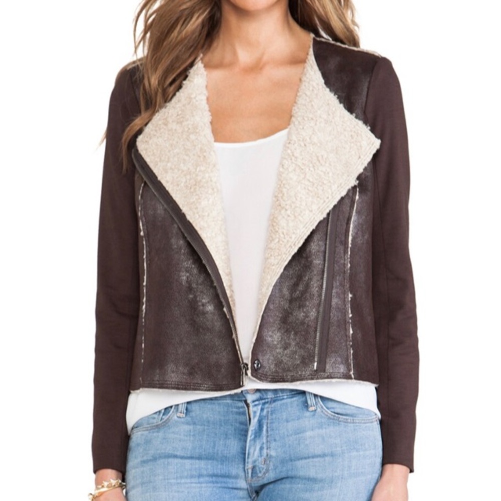 Ella Moss Boutique Vegan Leather Moto Jacket